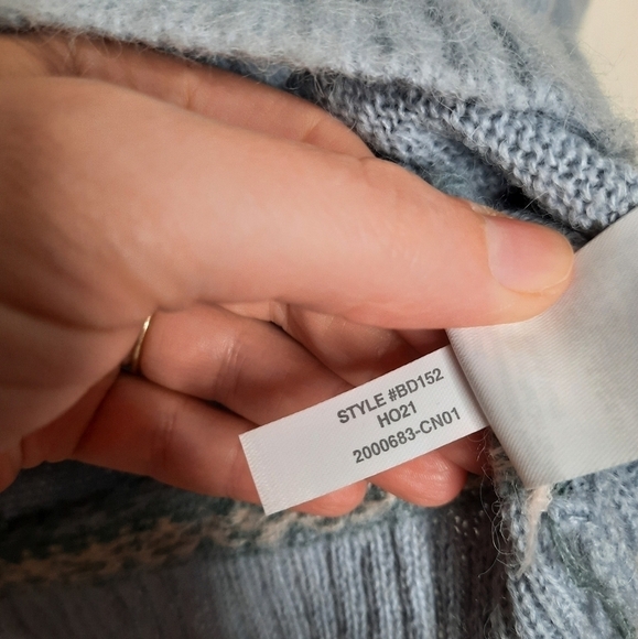 J. Crew Fair Isle Yoke Puff-Sleeve Wool Blend Sweater XL 2021 - Picture 7 of 8